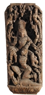 Picture of Shiva Dancing - Wooden Carved Panel