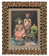 Picture of Photograph of Royal Priests/Sadhus, in Rosewood frame, by CHANDRA
