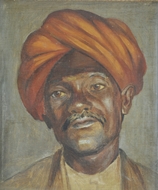 Picture of UNKNOWN ARTIST (Portrait of an Indian man)
