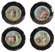 Picture of A set of four Vienna - style cabinet plates