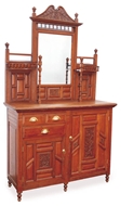 Picture of A Burma carved teakwood sideboard of art deco influence