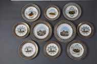 Picture of A collection of ten souvenir wall  plates