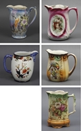 Picture of A collection of five Continental creamer jugs