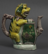 Picture of A Chinese ceramic hand-painted and glazed  teapot