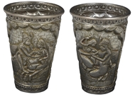 Picture of An intricately hand carved Rajasthan silver tumbler