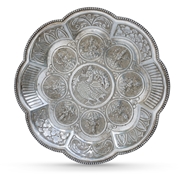 Picture of A circular Indian silver plate
