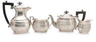 Picture of A silver four piece tea set