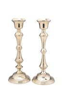 Picture of A pair of silver candlesticks