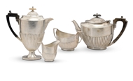 Picture of A silver four piece tea set