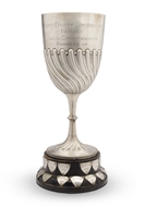 Picture of An Edwardian silver presentation trophy goblet