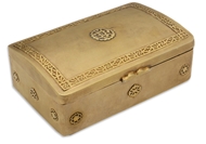 Picture of Gold plated Silver prayer box, Rajasthan
