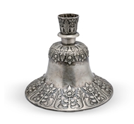 Picture of A very fine Murshidabad (West Bengal) Mughal style silver and gilded ‘hukka’ base