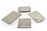 Picture of A set of four silver card cases