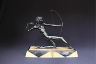 Picture of ART-DECO BRONZE LIMOUSIN (FRANCE) SCULPTURE OF DIANA - THE HUNTRESS