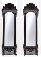 Picture of A PAIR OF EARLY VICTORIAN TALL FREESTANDING MIRROR FRAMES