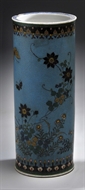Picture of A CLOISONNE CYLINDRICAL VASE