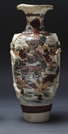 Picture of A JAPANESE SATSUMA EARTHENWARE VASE