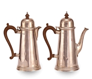 Picture of A GEORGIAN STYLE SILVER COFFEE & TEA POT