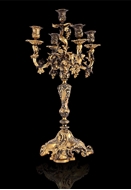 Picture of A MAGNIFICENT VICTORIAN FIVE-LIGHT SILVER-GILT CANDELABRUM
