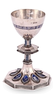 Picture of A SILVER & ENAMELED CHALICE