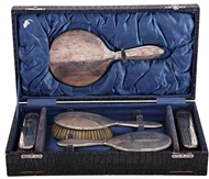 Picture of A SILVER DRESSING TABLE SET