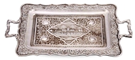 Picture of AN INDIAN SILVER HAND CARVED TRAY