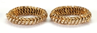 Picture of ROYAL PAIR OF DIAMOND GOLD  TWISTED BANGLES
