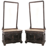Picture of A pair of stained teakwood side cabinets (lot 43)