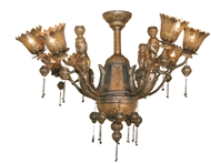 Picture of Silver & Gold Gilted Mermaids Chandelier